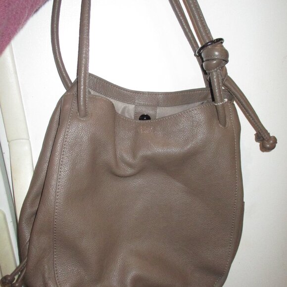 Vince CAMUTTO Taupe brown Leather Hobo Bag purse - Picture 4 of 10